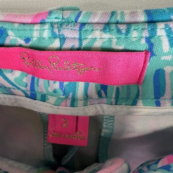 Lilly Pulitzer Kelly High Rise Knit Skinny Ankle Pant Size 2 Tropical‎ Colorful - Picture 5 of 10